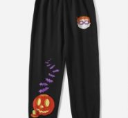 Halloween Cartoon Graphic Sweatpants