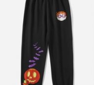 Halloween Cartoon Graphic Sweatpants
