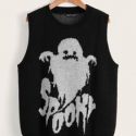 Halloween Pattern Sweater Vest