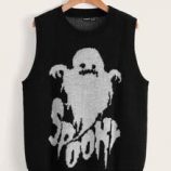 Halloween Pattern Sweater Vest