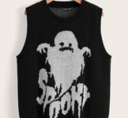 Halloween Pattern Sweater Vest