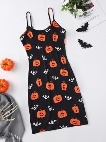 Halloween Print Cami Dress