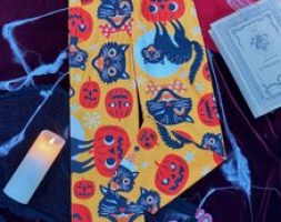 Halloween Print Knotted Front Sleep Pants