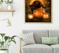 Halloween Pumpkin DIY Diamond Unframed Painting