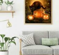 Halloween Pumpkin DIY Diamond Unframed Painting