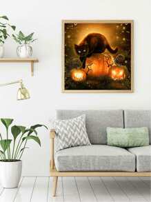 Halloween Pumpkin DIY Diamond Unframed Painting