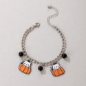 Halloween Pumpkin Decor Chain Anklet