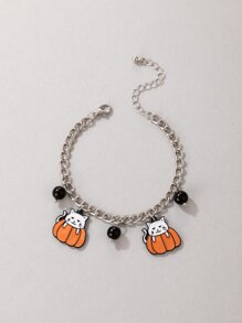 Halloween Pumpkin Decor Chain Anklet