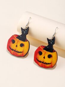 Halloween Pumpkin Decor Drop Earrings