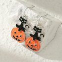 Halloween Pumpkin Drop Earrings