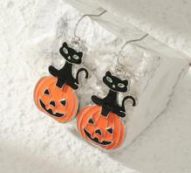 Halloween Pumpkin Drop Earrings
