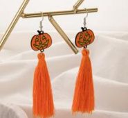 Halloween Pumpkin Drop Earrings