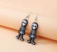 Halloween Skeleton Drop Earrings