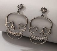 Halloween Skull Decor Drop Earrings