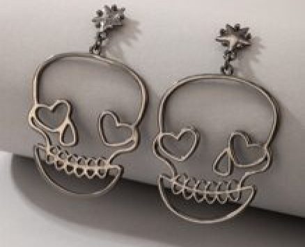 Halloween Skull Decor Drop Earrings