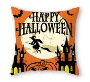 Halloween Slogan Graphic Cushion Cover Without Filler
