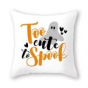 Halloween Slogan Graphic Cushion Cover Without Filler