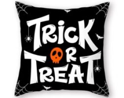 Halloween Slogan Graphic Cushion Cover Without Filler
