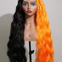 Halloween Two Tone Long Curly Wig