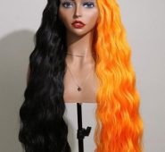 Halloween Two Tone Long Curly Wig