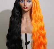 Halloween Two Tone Long Curly Wig