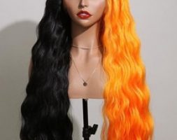 Halloween Two Tone Long Curly Wig