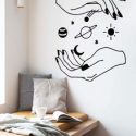 Hand & Star Print Wall Sticker