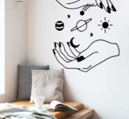 Hand & Star Print Wall Sticker