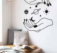 Hand & Star Print Wall Sticker