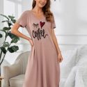 Heart And Letter Graphic Night Dress