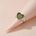 Heart Decor Cuff Ring