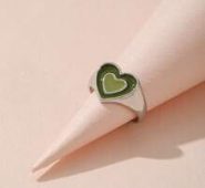 Heart Decor Cuff Ring