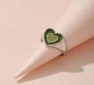 Heart Decor Cuff Ring