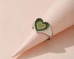 Heart Decor Cuff Ring