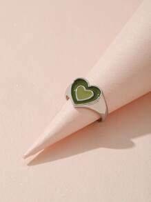 Heart Decor Cuff Ring