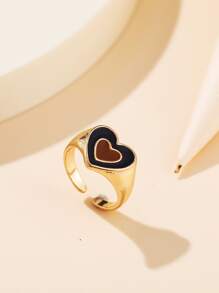 Heart Decor Cuff Ring