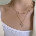 Heart Decor Layered Chain Necklace