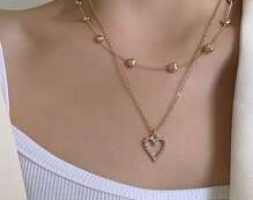 Heart Decor Layered Chain Necklace