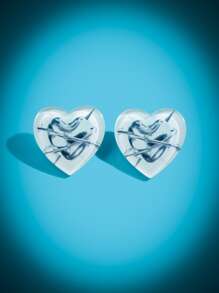 Heart Decor Stud Earrings