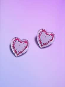 Heart Decor Stud Earrings