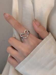 Heart Design Cuff Ring