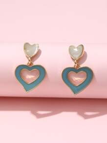 Heart Drop Earrings