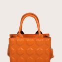 Heart Embossed Satchel Bag