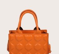 Heart Embossed Satchel Bag