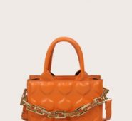 Heart Embossed Satchel Bag