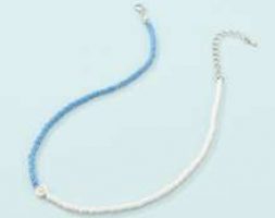 Heart Graphic Beaded Necklace