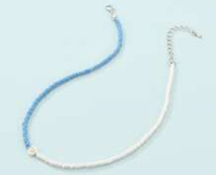 Heart Graphic Beaded Necklace