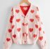 Heart Pattern Button Front Cardigan