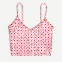 Heart Pattern Crop Cami