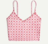 Heart Pattern Crop Cami